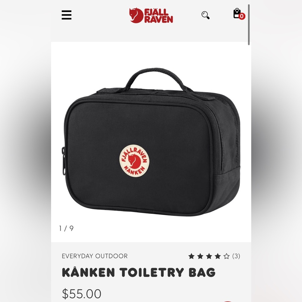 Fhallraven toiletries bag